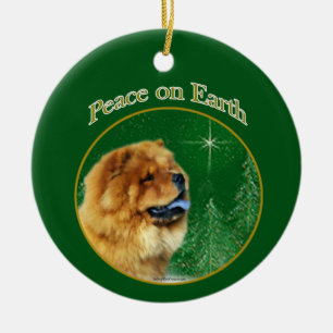 Chow Chow Peace Julgransprydnad Keramik