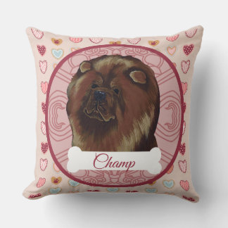 Chow Chow Personalize Valentine Pillow Kudde