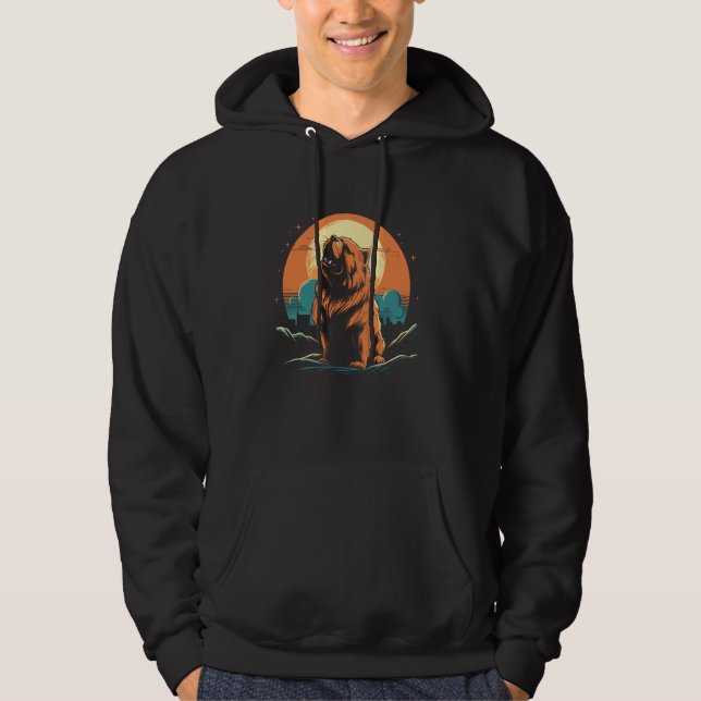 Chow Chow - Pet Hund aveln Måne Howling Hoodie (Framsida)