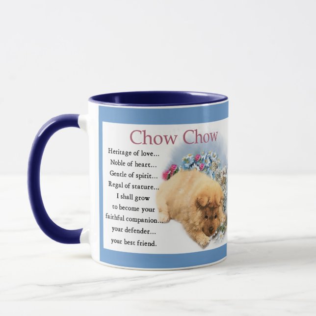 Chow Chow Puppy Art Gifts Mugg (Vänster)