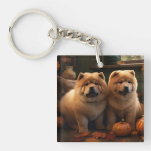 Chow Chow Puppy Autumn Delight Pumpkin