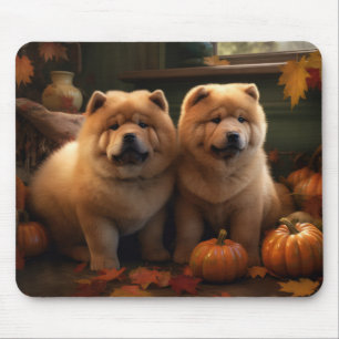 Chow Chow Puppy Autumn Delight Pumpkin Musmatta
