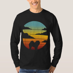 Chow Chow Retro Vintage 60s 70:s Sunset-Hundälskar T Shirt