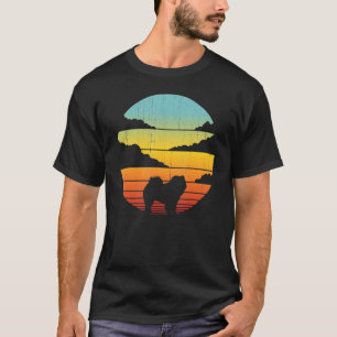 Chow Chow Retro Vintage 60s 70:s Sunset-Hundälskar T Shirt