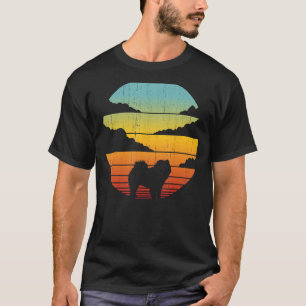 Chow Chow Retro Vintage 60s 70:s Sunset-Hundälskar T Shirt