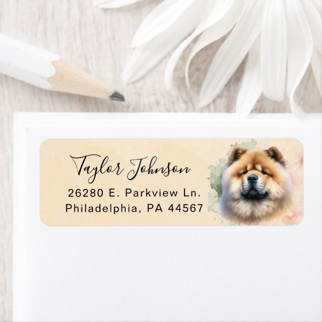 Chow Chow Return-adressetikett Returadress Etikett (Insitu)