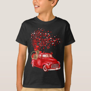Chow Chow Riding Red Lastbil Valentine Butterfly H T Shirt