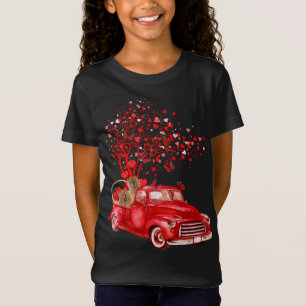 Chow Chow Riding Red Lastbil Valentine Butterfly H T Shirt