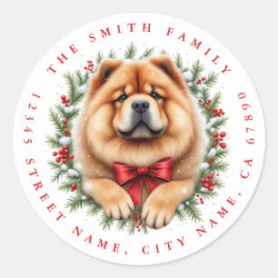 Chow Chow Runda Klistermärken