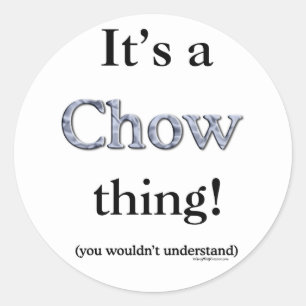 Chow Chow Sak Runt Klistermärke