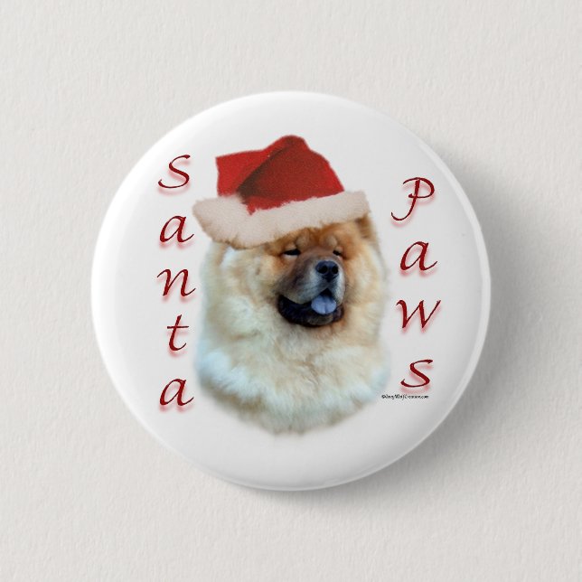 Chow Chow Santa Tassar Knapp (Framsida)