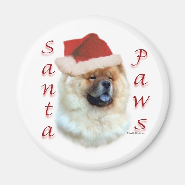 Chow Chow Santa Tassar Magnet (Framsidan)