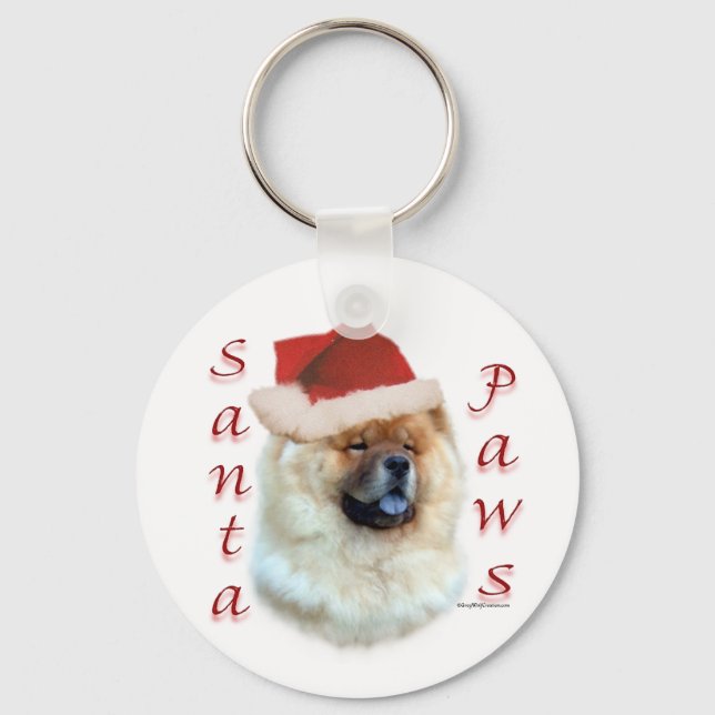 Chow Chow Santa Tassar Nyckelring (Framsida)