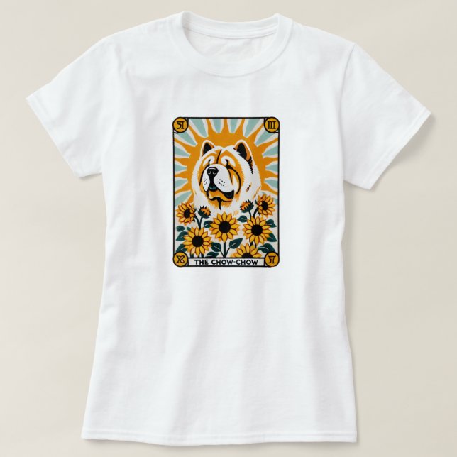 Chow Chow Tarot Card T Shirt (Design framsida)