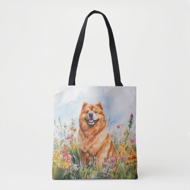 Chow Chow - Tote Bag Tygkasse (Framsida)