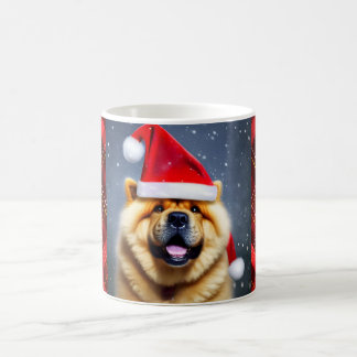 Chow Chow Wearing Santa Hat jul Gift Kaffemugg