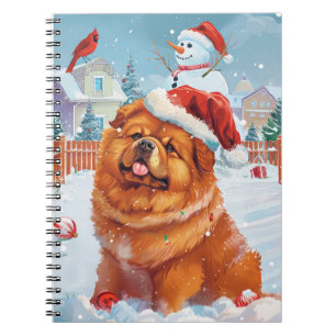 Chow Chow Winter Wonderland jul Joy Anteckningsbok