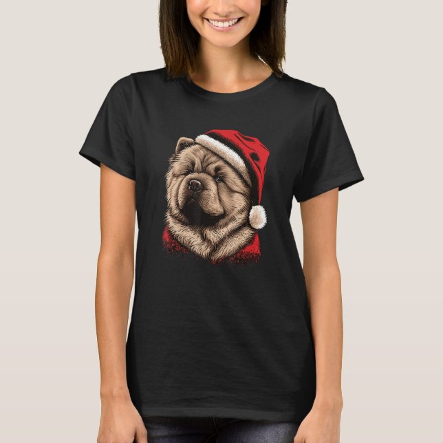Chow Chow xmas T Shirt (Framsida)