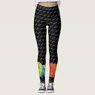 CHOW FODRAR 6 vattenfärgchowsdamasker Leggings