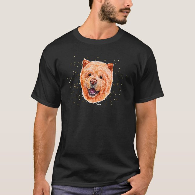 Chow Hundar Porträtt 4 Pet Chow Hund Pet Owner T Shirt (Framsida)