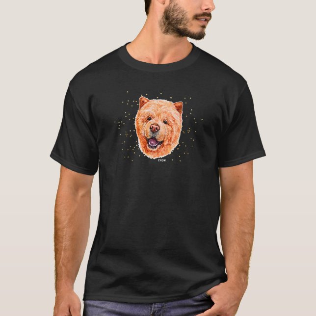 Chow Hundar Porträtt 4 Pet Chow Hund Pet Owner T Shirt (Framsida)
