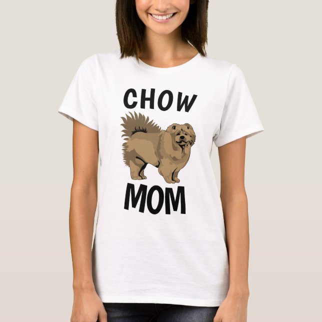 CHOW MOM Hund T-shirts (Framsida)