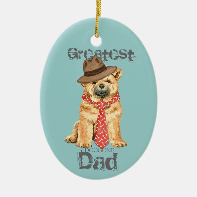 Chow Pappa Ceramic Ornament (Framsidan)