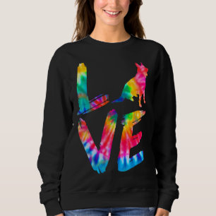 Chow Shepherd Tie Dye Kärlek Hund Mamma Pappa T Shirt