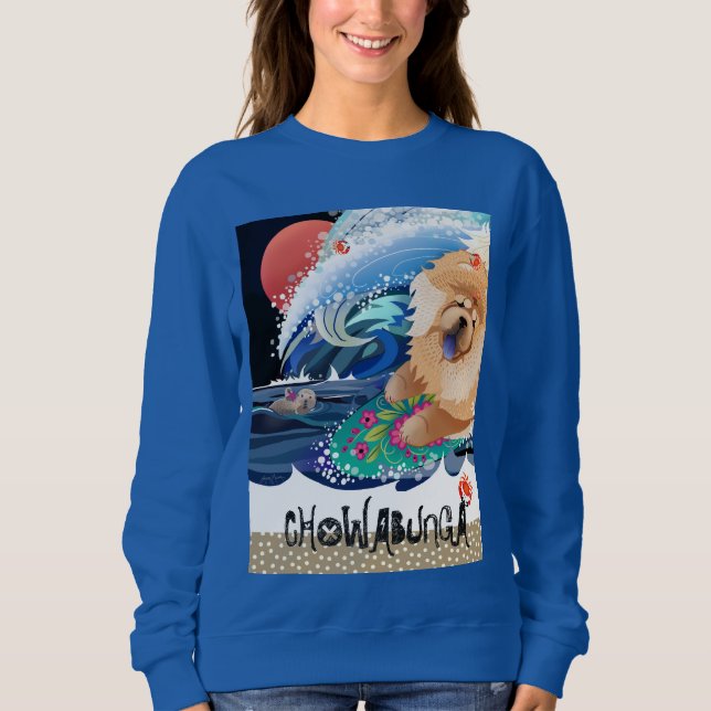 CHOWABUNGA - Chow  - ser ut på mörka skjortor elle T Shirt (Framsida)