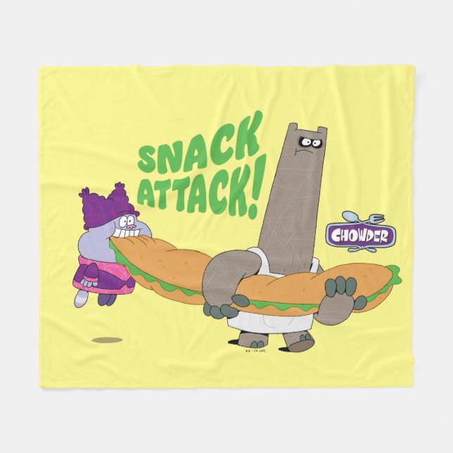 Chowder och Shnitzel Fleecefilt (Framsidan (Horisontell))