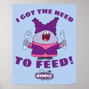 Chowder with Fork and Knivar Poster