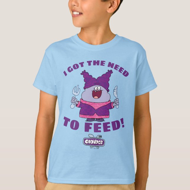 Chowder with Fork and Knivar T Shirt (Framsida)