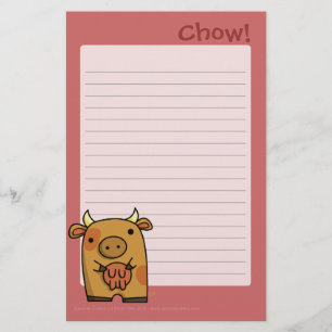 Chowhandstil vadderar brevpapper