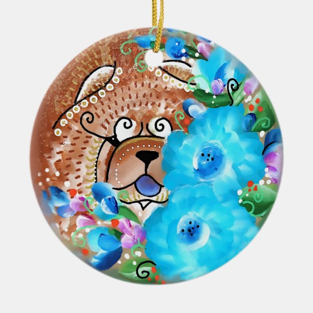 CHOWLIDAY I KAUAI JULGRANSPRYDNAD KERAMIK (Framsidan)