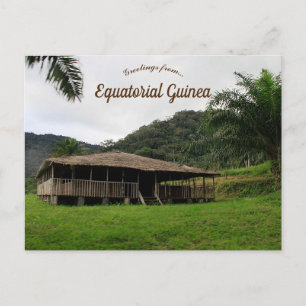 Choza eller Hut i Ekvatorialguinea Vykort