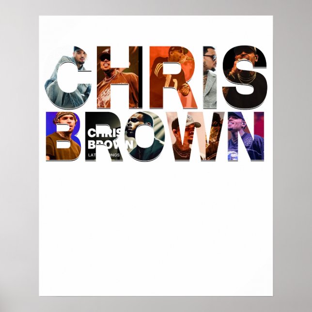 Chris Brown tex Poster (Framsidan)