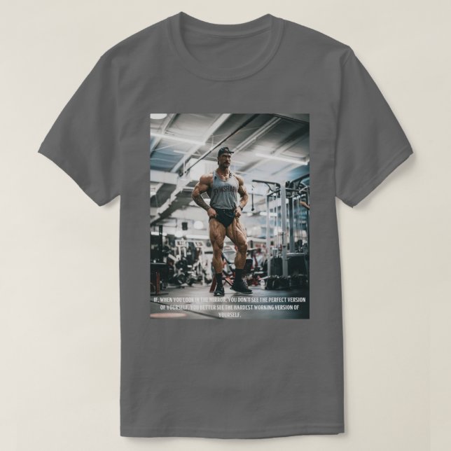 Chris Bumstead Gym Motivation Poster Wall Art T Shirt (Design framsida)