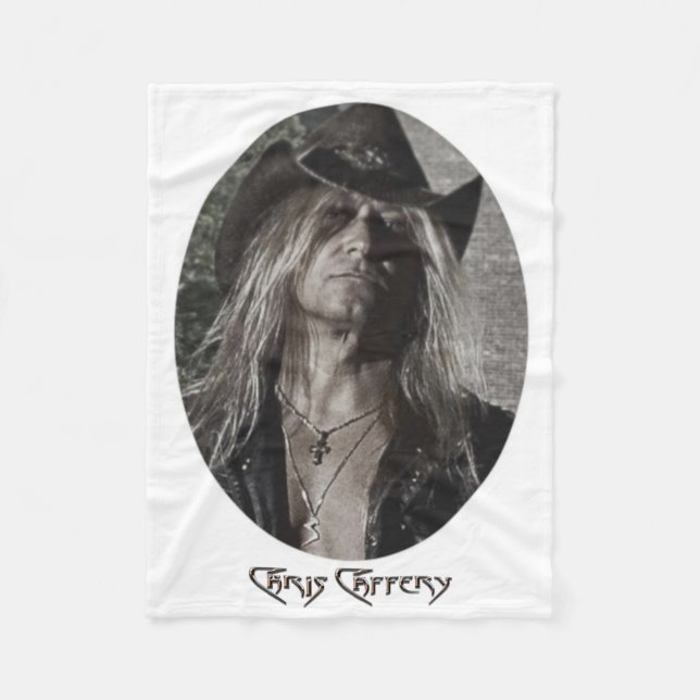 Chris Caffery Black & White (oval) Fleece Blanket (Framsidan)