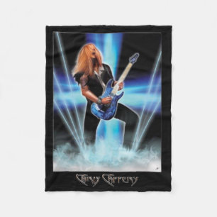 Chris Caffery Blue Art Fleys Blanket Fleecefilt