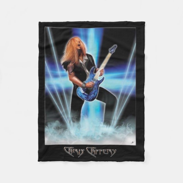Chris Caffery Blue Art Fleys Blanket Fleecefilt (Framsidan)