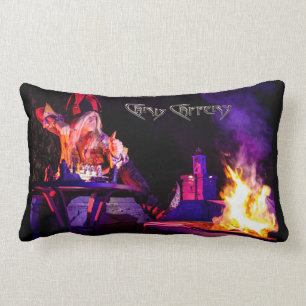 Chris Caffery Jester med Firepit Lumbar Pillow Lumbarkudde