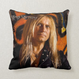 Chris Caffery Porträtt Färg Dekorativ kudde