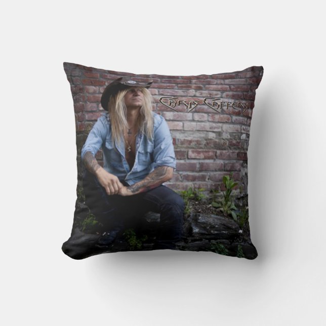 Chris Caffery Sitta av Brick Wall Dekorativ kudde (Framsida)