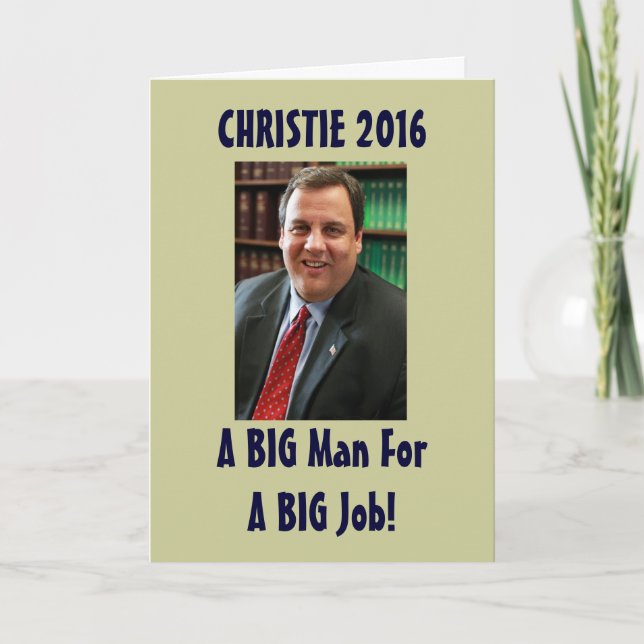 Chris Christie 2016 roliga julkort Helgkort (Framsida)