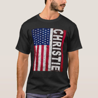 Chris Christie 2024 President American Flagga Camp T Shirt