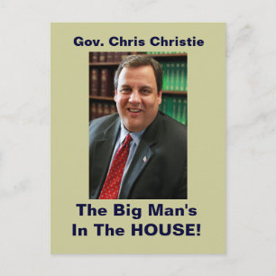 Chris Christie Big Man i husets vykort