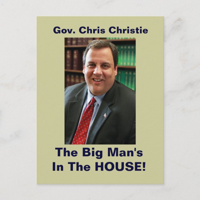 Chris Christie Big Man i husets vykort (Framsida)