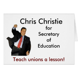 Chris Christie for Education Hälsningskort