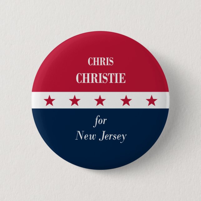 Chris Christie for New jersey Knapp (Framsida)