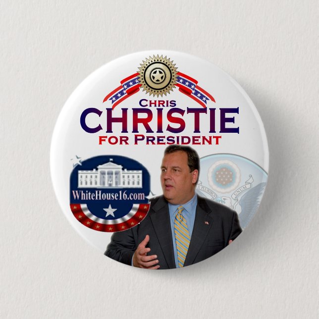 Chris Christie for President Button Knapp (Framsida)